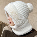 Bonnet avec Cache-Cou Intégré pour Femmes | Idéal pour L’Hiver