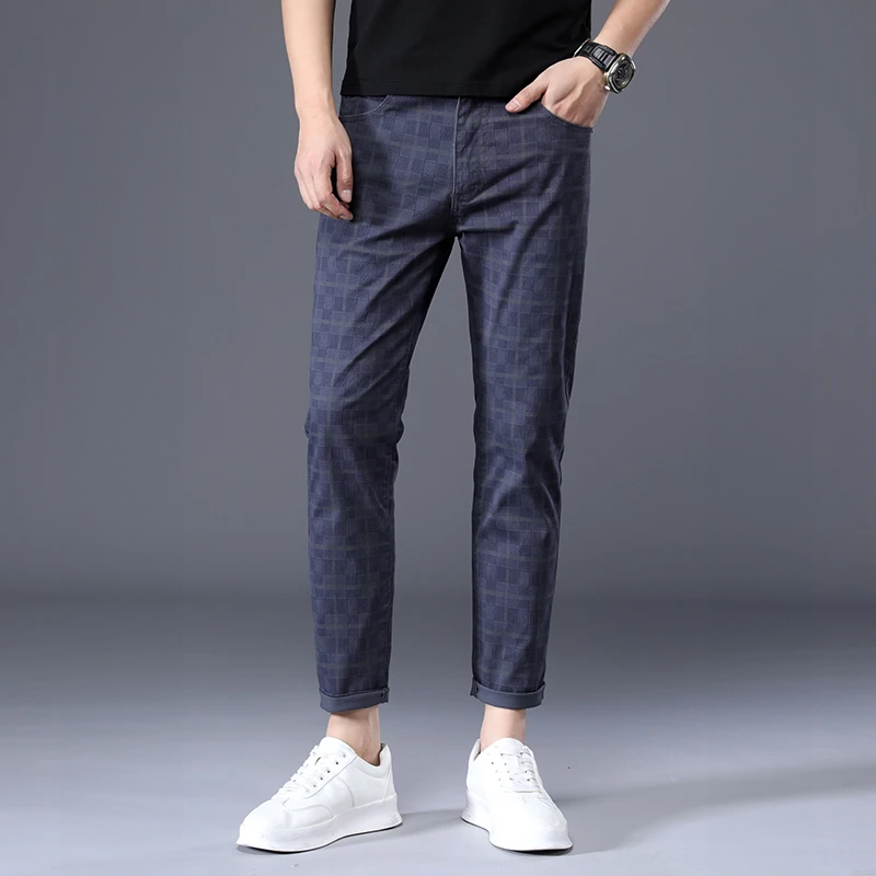 Pantalon Slim Fit À Carreaux Pour Homme | Idéal Pour Le Quotidien