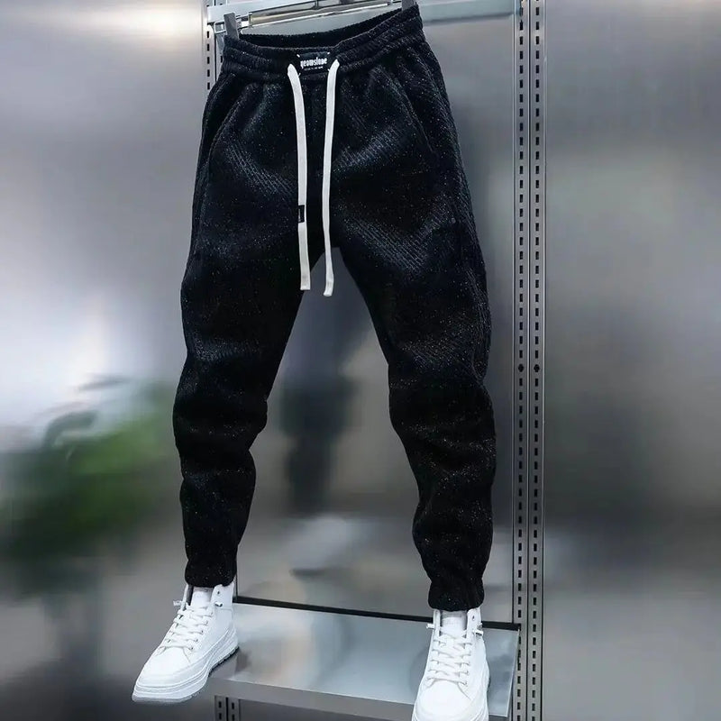 Pantalon à Cordon avec Motif Côtelé pour Homme | Idéal pour les Loisirs et le Quotidien