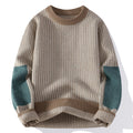 Pull avec Motif Pied-de-Poule et Manches Contrastées pour Adulte | Idéal pour l’Automne et l’Hiv