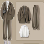 Ensemble Trois Pièces Avec Blazer Et Pantalon Pour Femmes | Idéal Pour Tenues Quotidiennes Et Sorties