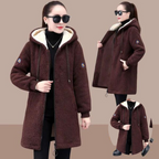 Manteau Long d’Hiver avec Coupe Regular et Fermeture à Boutons pour Femme | Idéal pour Temps Froid