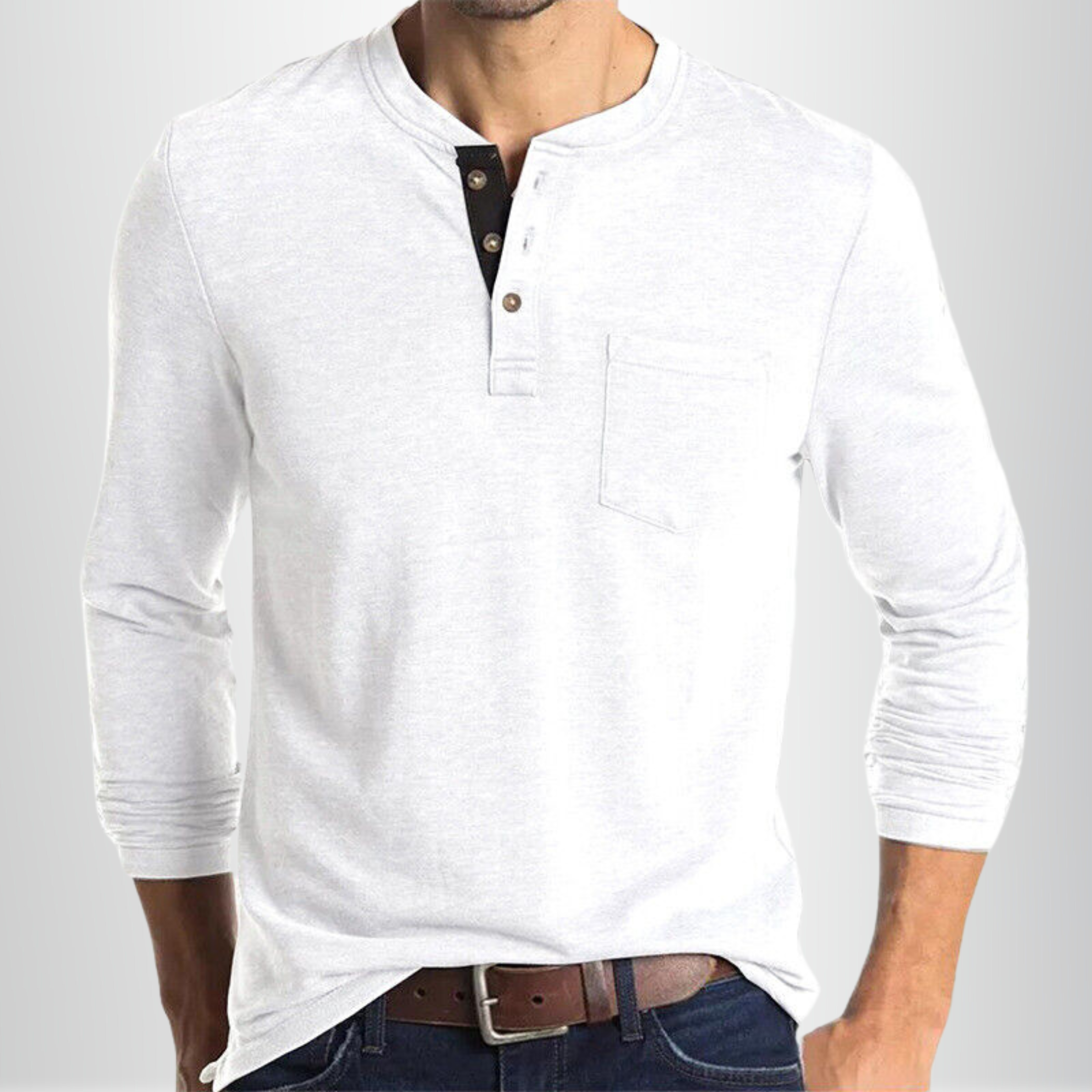 T-shirt À Manches Longues Pour Hommes Avec Coupe Ajustée | Idéal Pour Usage Quotidien