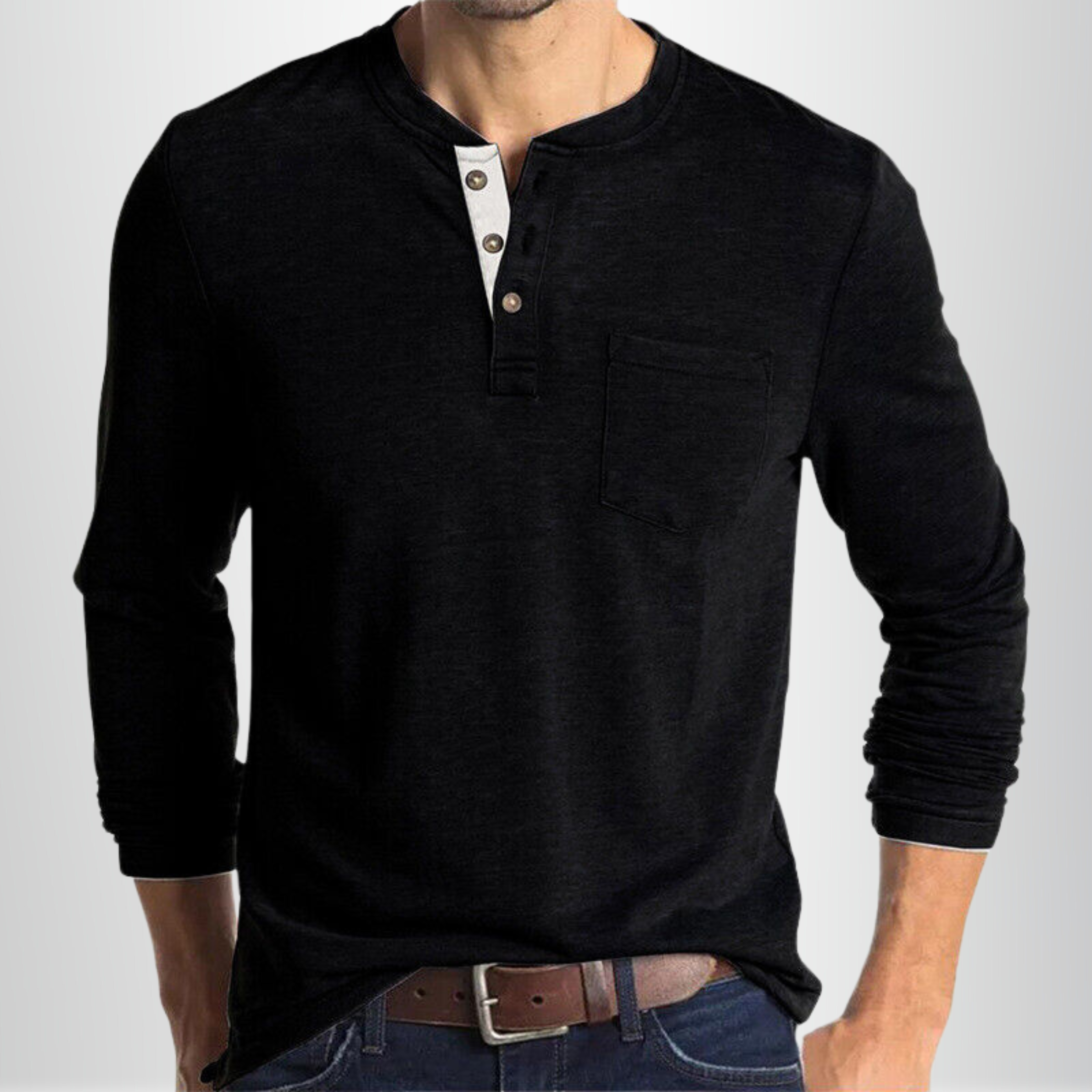 T-shirt À Manches Longues Pour Hommes Avec Coupe Ajustée | Idéal Pour Usage Quotidien