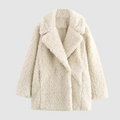 Manteau d’Hiver Coupe Oversize avec Texture Ourson pour Femmes | Idéal pour Saison Froide