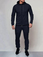 Ensemble Deux Pièces avec Hoodie Zippé et Pantalon pour Homme | Idéal pour Un Usage Quotidien