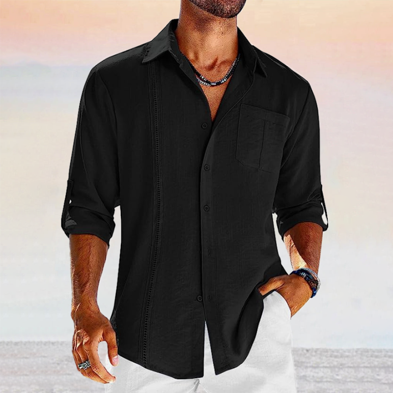 Chemise à Manches Longues avec Coupe Droite pour Homme | Idéal pour le Bureau et les Événements