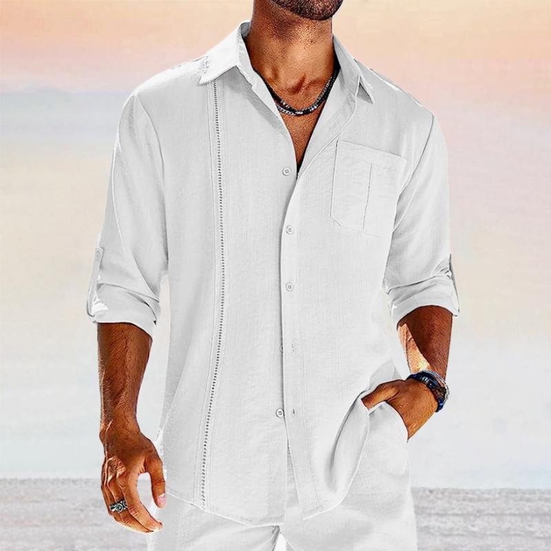 Chemise à Manches Longues avec Coupe Droite pour Homme | Idéal pour le Bureau et les Événements