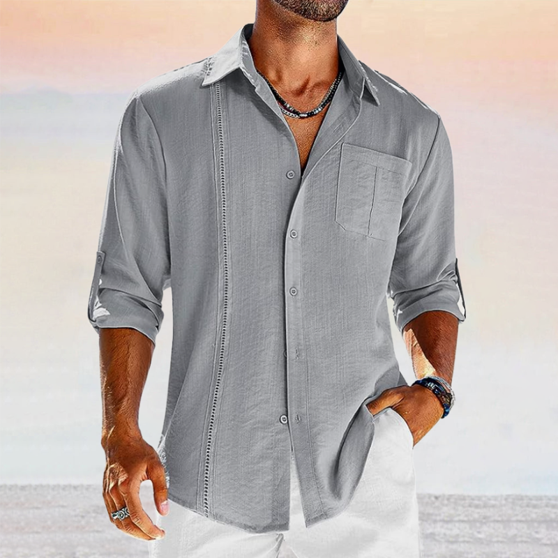 Chemise à Manches Longues avec Coupe Droite pour Homme | Idéal pour le Bureau et les Événements