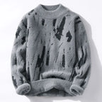 Pull pour Homme avec Motif Abstrait et Col Rond | Idéal pour l’Hiver