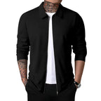 Veste Zippée À Manches Longues Avec Col Structuré Pour Homme | Idéale Pour Un Usage Quotidien Et Professionnel