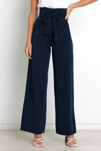 Pantalon à Jambes Larges avec Taille Haute pour Femme | Idéal pour la Mi-Saison ou l’Usage Quotidien