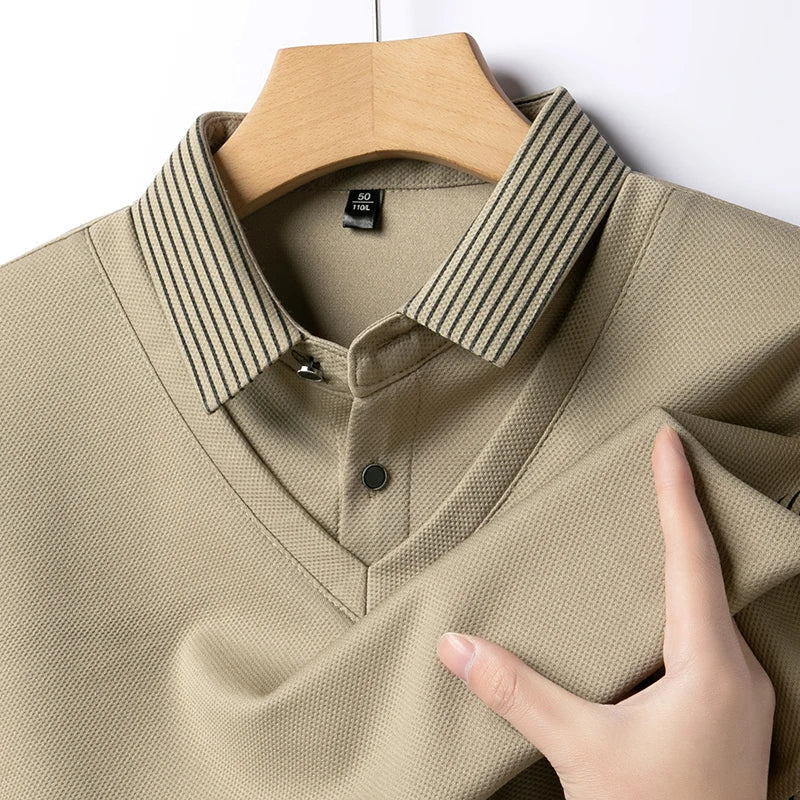 Pull Effet Superposé Avec Col Chemise Intégré Pour Homme | Idéal Pour Le Bureau Et Les Sorties