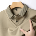 Pull Effet Superposé Avec Col Chemise Intégré Pour Homme | Idéal Pour Le Bureau Et Les Sorties