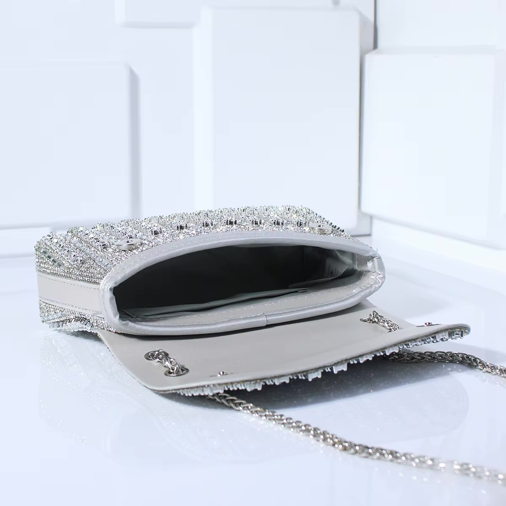 Mini Sac avec Strass et Chaîne Dorée pour Femme | Idéal pour les Soirées