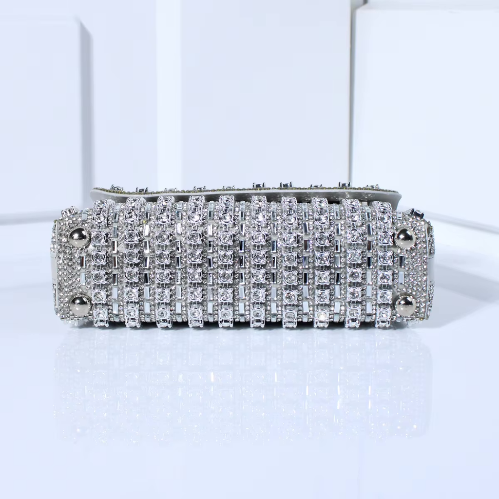 Mini Sac avec Strass et Chaîne Dorée pour Femme | Idéal pour les Soirées
