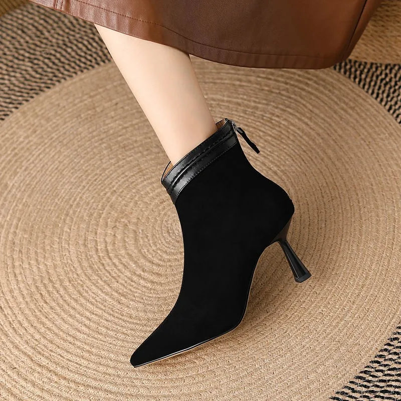 Bottines à Bout Pointu avec Talon Fin pour Femme | Idéal pour Occasions Formelles