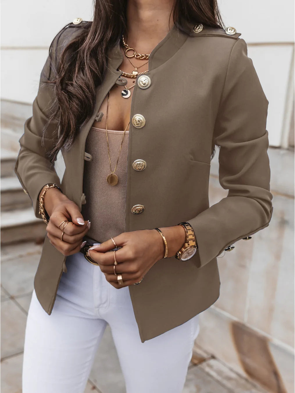 Blazer Coat À Coupe Ajustée pour Femme | Idéal pour Le Travail Et Les Sorties