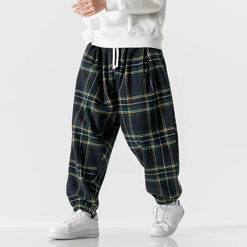 Pantalon De Survêtement À Motif À Carreaux Avec Taille Élastique Pour Homme | Idéal Pour Un Usage Décontracté
