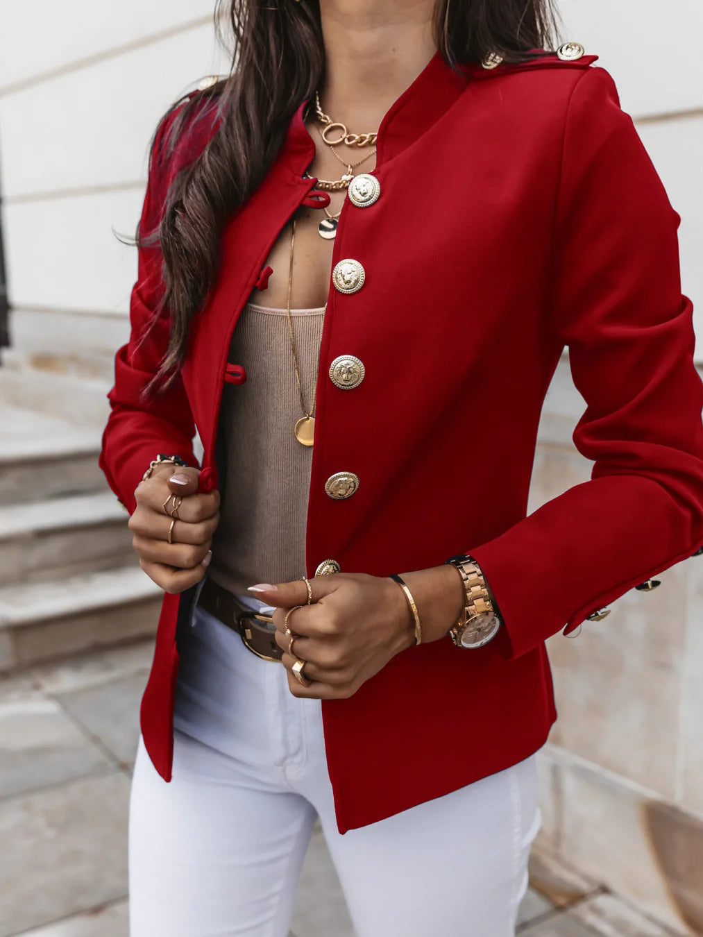 Blazer Coat À Coupe Ajustée pour Femme | Idéal pour Le Travail Et Les Sorties