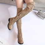 Bottes au-Dessus du Genou avec Laçage pour Femme | Idéal pour Usage Quotidien