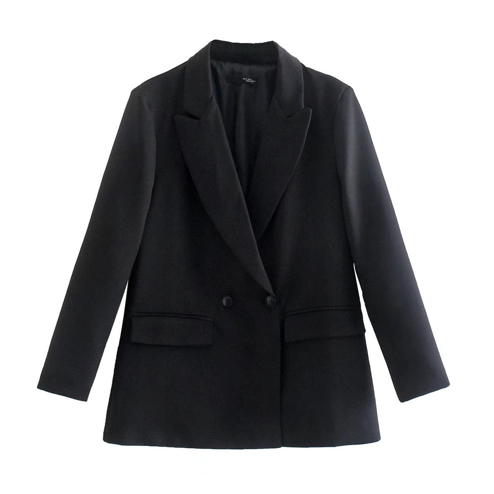 Blazer Croisé Avec Col À Revers Pour Femme | Idéal Pour Le Travail Ou Les Occasions Décontractées