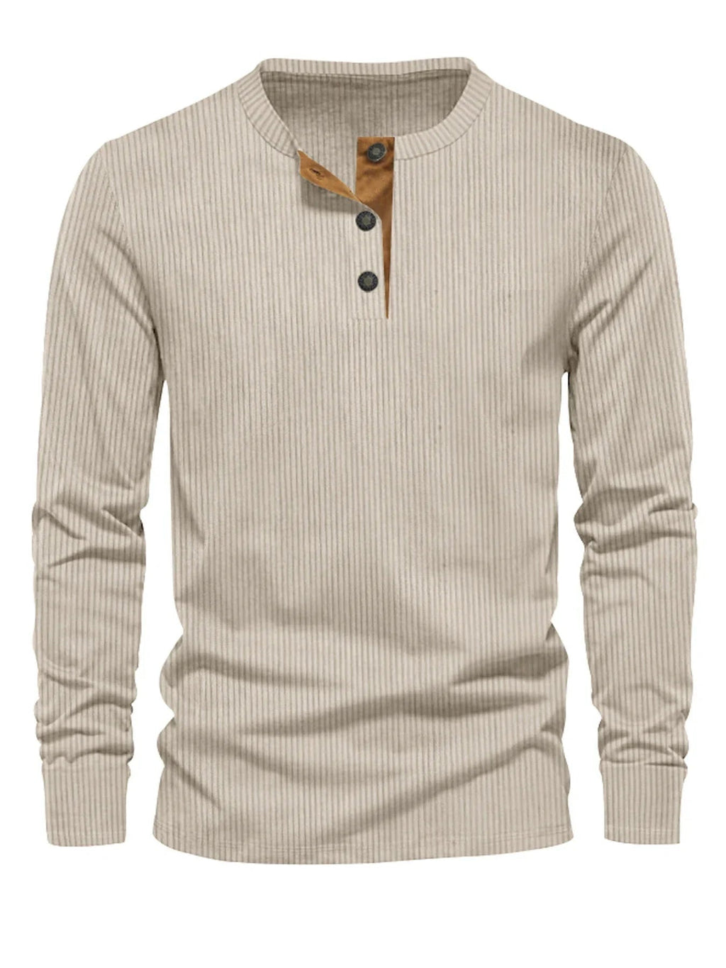 Chemise À Manches Longues Avec Col Henley Pour Homme | Idéal Pour Usage Quotidien