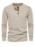 Chemise À Manches Longues Avec Col Henley Pour Homme | Idéal Pour Usage Quotidien