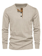 Chemise À Manches Longues Avec Col Henley Pour Homme | Idéal Pour Usage Quotidien