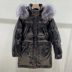 Parka à Capuche Métallisée pour Femme | Idéale pour les Journées Froides