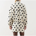 Veste Coupe Décontractée à Motif Cœur pour Femme | Idéal pour les Tenues Quotidiennes et les Sorties