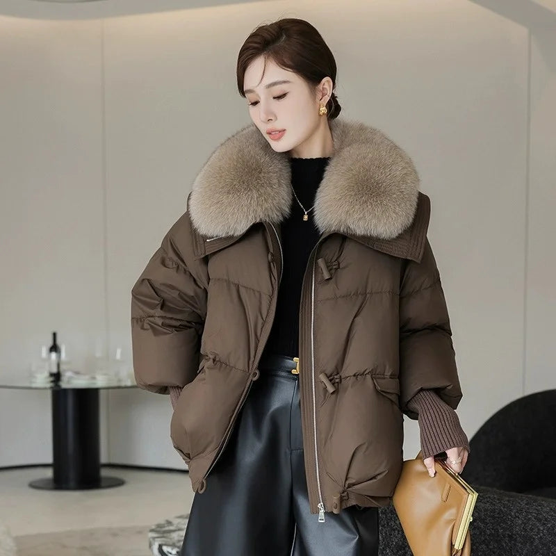 Parka Longue à Col Imitation Fourrure pour Femme | Idéale pour les Journées Froides