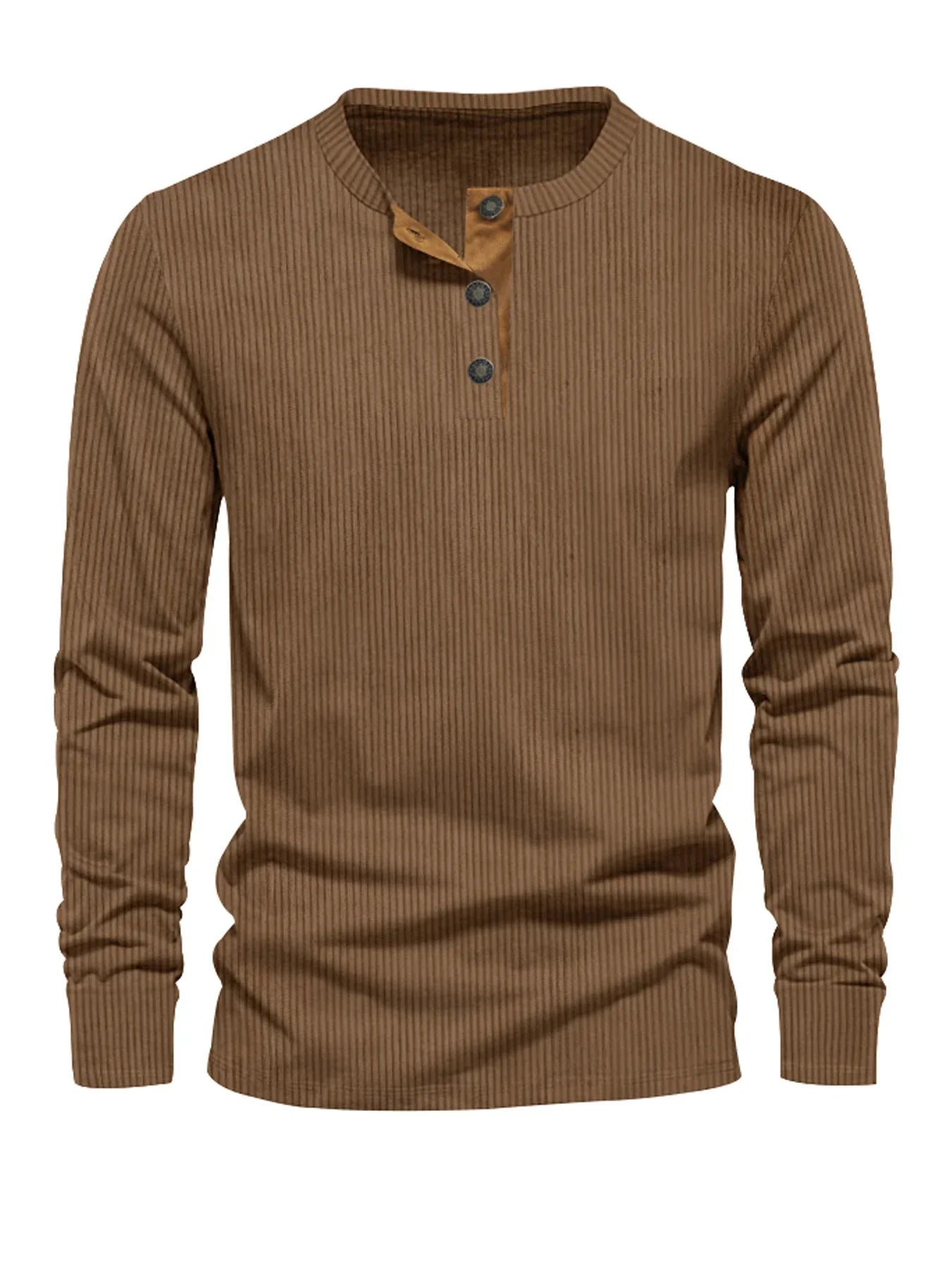 Chemise À Manches Longues Avec Col Henley Pour Homme | Idéal Pour Usage Quotidien