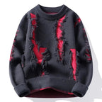 Pull en Maille Patchwork à Coupe Ample pour Homme | Idéal pour un Usage Quotidien