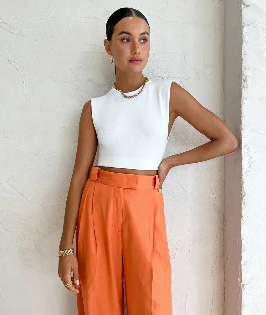 Pantalon Large À Taille Haute Pour Femmes | Idéal Pour Un Usage Estival