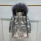 Parka à Capuche Métallisée pour Femme | Idéale pour les Journées Froides