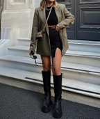 Blazer Croisé Avec Col À Revers Pour Femme | Idéal Pour Le Travail Ou Les Occasions Décontractées