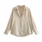 Blouse À Manches Longues Avec Coupe Ajustée Pour Femme | Idéale Pour Usage Quotidien Et Professionnel