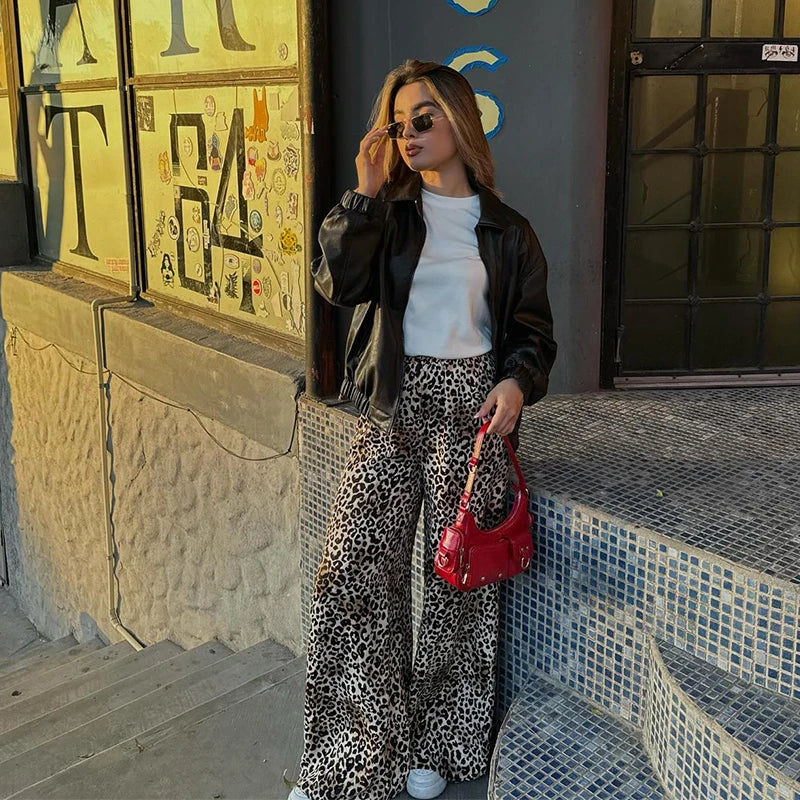 Pantalon Large à Imprimé Léopard pour Femme | Idéal pour le Quotidien et les Sorties
