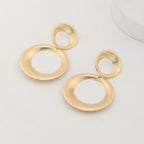 Boucles D'Oreilles Avec Cercles Dorés Et Effet 3D Pour Femmes | Idéal Pour Usage Quotidien Et Occasions