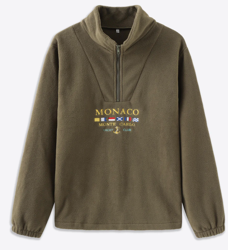 Pull-Over Zippé Homme à Coupe Fonctionnelle pour Usage Quotidien | Idéal pour la Mi-Saison