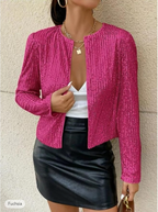 Veste À Sequins Avec Coupe Ouverte Pour Femme | Idéale Pour Les Soirées Et Les Occasions Spéciales