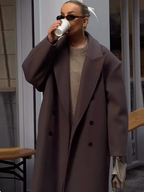 Trenchcoat Longue pour Femme avec Boutonnage Double | Idéal pour Mi-Saison