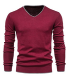 Pull À Col En V Avec Coupe Ajustée Pour Homme | Idéal Pour Les Tenues Quotidiennes