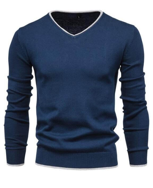 Pull À Col En V Avec Coupe Ajustée Pour Homme | Idéal Pour Les Tenues Quotidiennes