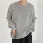 Pull Tricoté à Col Rond à Coupe Régulière pour Homme | Idéal pour l’Automne et l’Hiver