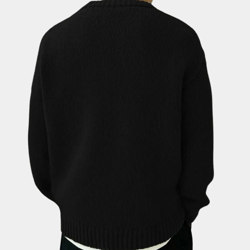 Pull Tricoté à Col Rond à Coupe Régulière pour Homme | Idéal pour l’Automne et l’Hiver