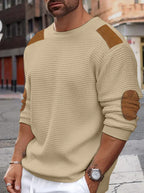 Pull à Maille Waffle avec Col Rond pour Hommes | Idéal pour un Usage Quotidien