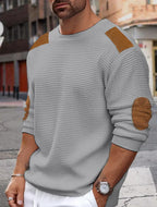 Pull à Maille Waffle avec Col Rond pour Hommes | Idéal pour un Usage Quotidien