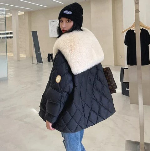 Veste avec Col Imitation Fourrure Et Fermeture Zippée pour Femme | Idéale pour L’Hiver